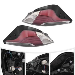 2015-2017 Toyota Prius C Rear Outer Tail Lights Halogen Clear Lens Pair