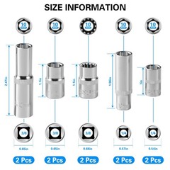 [10-Piece] 10mm Socket Set, 1/4-Inch & 3/8-Inch Drive Impact Socket, 6-Point…
