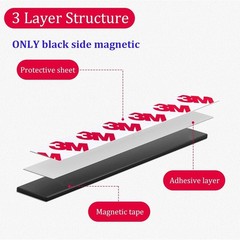 Super Sticky Magnetic Tape 10ft x 1/2in Strong Magnet Strip Adhesive NEW