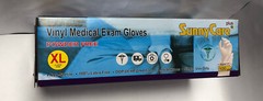 100Pcs Powder Free Vinyl Medical Exam Gloves XLarge Non Latex Non Sterile