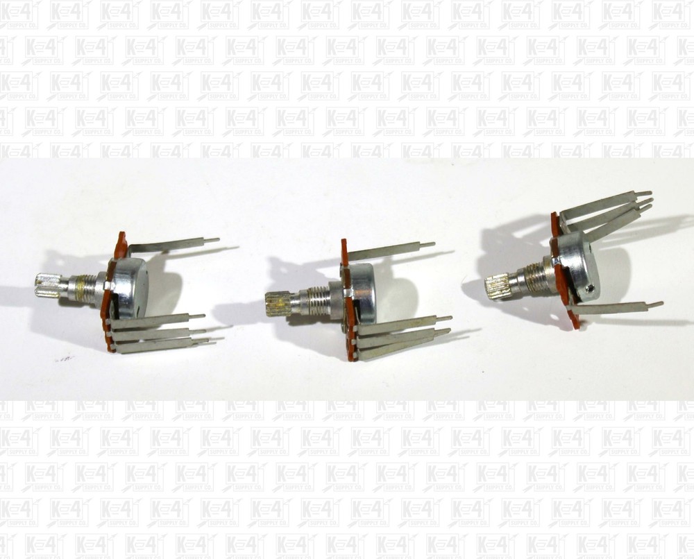 50000 Ohm Raised Pot Potentiometer B50K Lot Of 3 Center Detent NO HW