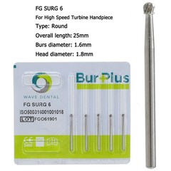 WAVE Dental Round Surgical Burs Carbide Bur High Speed Long FG / FG SURG 2 4 6 8
