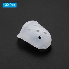 30 x Rubber Finger Tips Silicone Thumb Fingertip Covers Pads Thimble Clear Small
