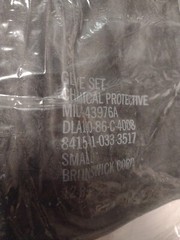 RARE SEALED 1 PAIR US MILITARY PPE CHEMICAL PROTECTIVE GLOVE BIOLOGICAL SUIT