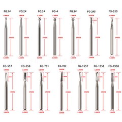 Dental Round Tungsten Carbide FG RA Bur For Surgical High Low Speed Handpiece