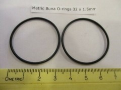 32mm ID x 35mm OD x 1.5mm thick O-ring. Buna-70. Quan 2.