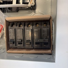 GE 150 Amp Main Breaker Outdoor Load Center TM3215R64K Value Pack W/ 4 Breakers