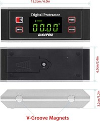 Inclinometer, Digital Protractor Angle Finder Level Inclinometer Magnetic V-G…