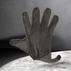 Stainless Steel Chainmail Protective Glove, Cut Resistant, Size M