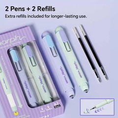 Gel Pens Medium Point: Morph 0.7mm Black Ink Mini to Full Size Soft Grip Port…