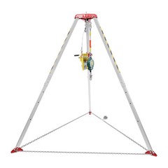 Safety Confined Space Tripod Adjustable 5.2-8ft Legs Rescue Tripod 2600lb Winch!