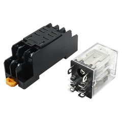 2 Pcs DC 12V Coil 8 Pin 10A DPDT Electromagnetic Power Relay 12V, 8Pin-10A
