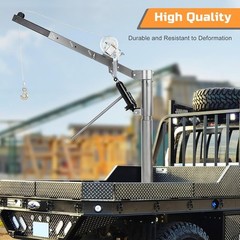 1100 lbs Pickup Truck Crane Hoist Crane 360° Swivel Hoist Lift with Manual Winch