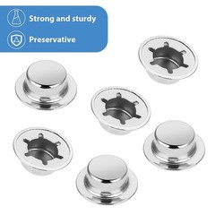 1/2 Push Nut Axle Cap, 6 Pack Push on Pushnut Cap Spring Steel Permanent Washer