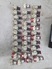 LOT OF 35 Square D 9001 KM1,KM35, KM7 Red Push MOMENTARY VARIOUS DIFFERENT