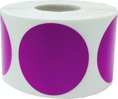 Circle Dot Stickers | 1.5″ inches Round – 500 Pack | Pick One Color