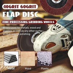 80 Pack Flap Discs 4 1/2 Inch for Angle Grinder 4.5 x 7/8 Inch…