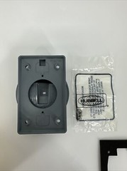HUBBELL WP1 Weatherproof Lift Cover Gray Lexan for Size 1 Flanged Inlet Outlet