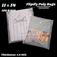 400 Clear Poly Bags Combo Pack with Suffocation Warning – 6×9 8×10 9×12 11×14