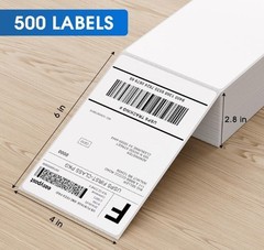 500 4×6 thermal labels Labels/Stack for MUNBYN Rollo Zebra – 500 Labels US