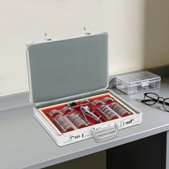 Optometry Optical Trial Lens Kit Test Metal Trial Frame Set w/Case Box 104pcs