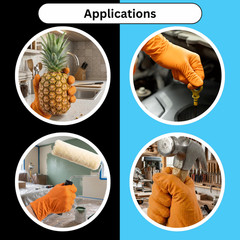 Wolverine Orange Nitrile Gloves, 8 Mil, Raised Diamond Texture 1000 Pcs Large