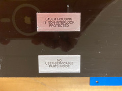 Vintage SLC 5 mW HeNe laser in acrylic case. Art deco design. :) TEM 00 Beam!