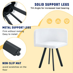 Retro Faux Leather Seating Set (Set of 4 or More) – Black Oil Wax Texture