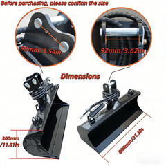 Mini Excavator Tilting Bucket Attachments 1000mm Hydraulic Digger Tilt Bucket
