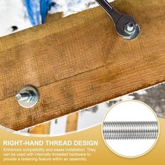 M12x1.25mm 100mm 304 Stainless Steel Fully Threaded Rod