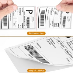 4×6 Fanfold Direct Thermal Shipping Labels Perforated for Zebra & Rollo Printers