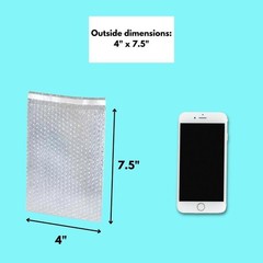 1100 4×7.5 Bubble Out Pouches / Bubble Bags Self Seal Protective Bags 4″ x 7.5″