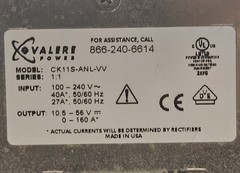 ELTEK VALERE CK11S-ANL-VV 24/48VDC MODULAR RECTIFIER SHELF *** FREE SHIPPING ***