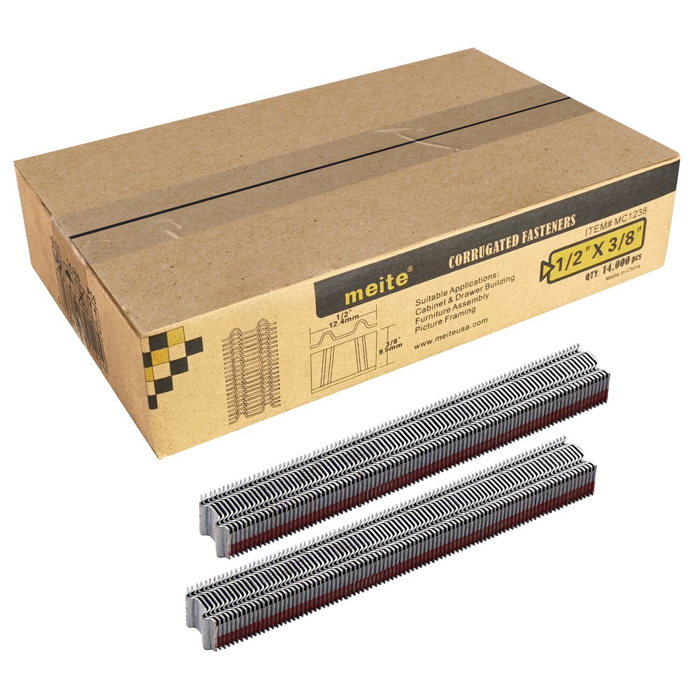meite 25 Gauge 1/2-Inch Crown 3/8″ to 1/2″ Length Micro Corrugated Nails