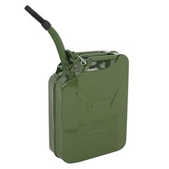 4x Jerry Can 5 Gallon 20L Oil Army Gas Can Military Steel Tank with Spouts Green