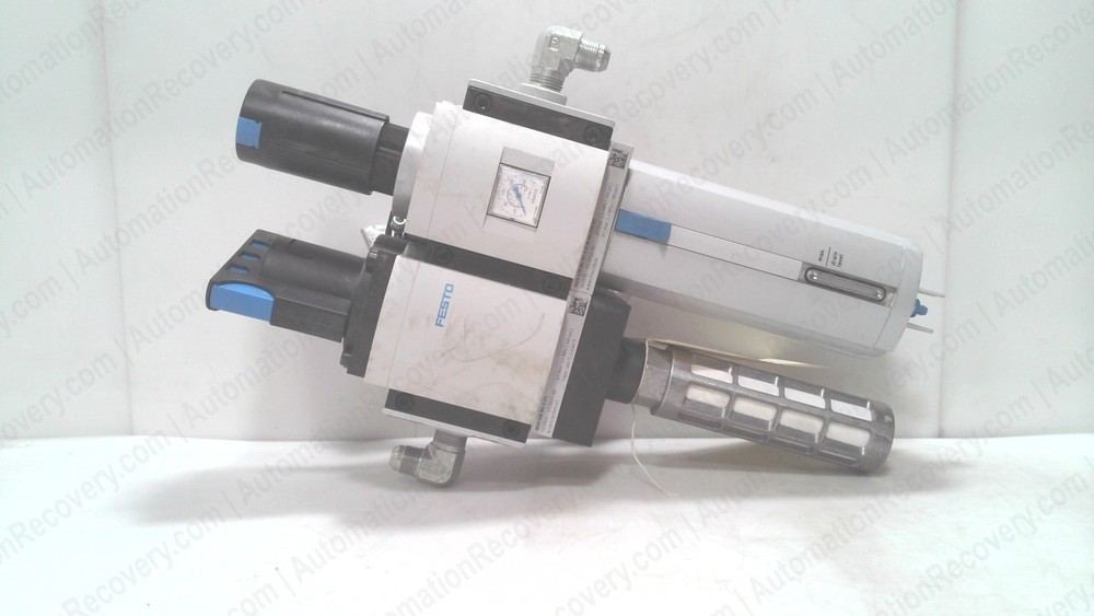 FESTO MS9-LFR-NG-D7-E-U-M-AG-PSI-AS W/ ATTACHED MS-EM-NG-S-VS #350313