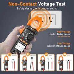 Digital Clamp Meter True RMS 4000 Count Auto Ranging NCV Multimeter Backlight
