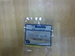 Lot/5 Vintage HH Smith 455 YELLOW Solderless Banana Male Plug,15 Amps 1 KV.NOS