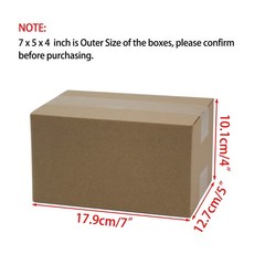 7x5x4 Inches Shipping Boxes, Brown Corrugated Cardboard Boxes for Small Bussi…