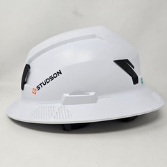 STUDSON SHK-1 Type II Full Brim Non-Vented Safety Helmet White, Third Party Logo