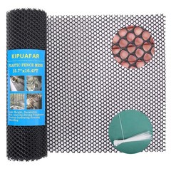 Pet Proof Barrier Net, Black Plastic Chicken Wire Mesh Fencing 15.7IN x 16.4F…