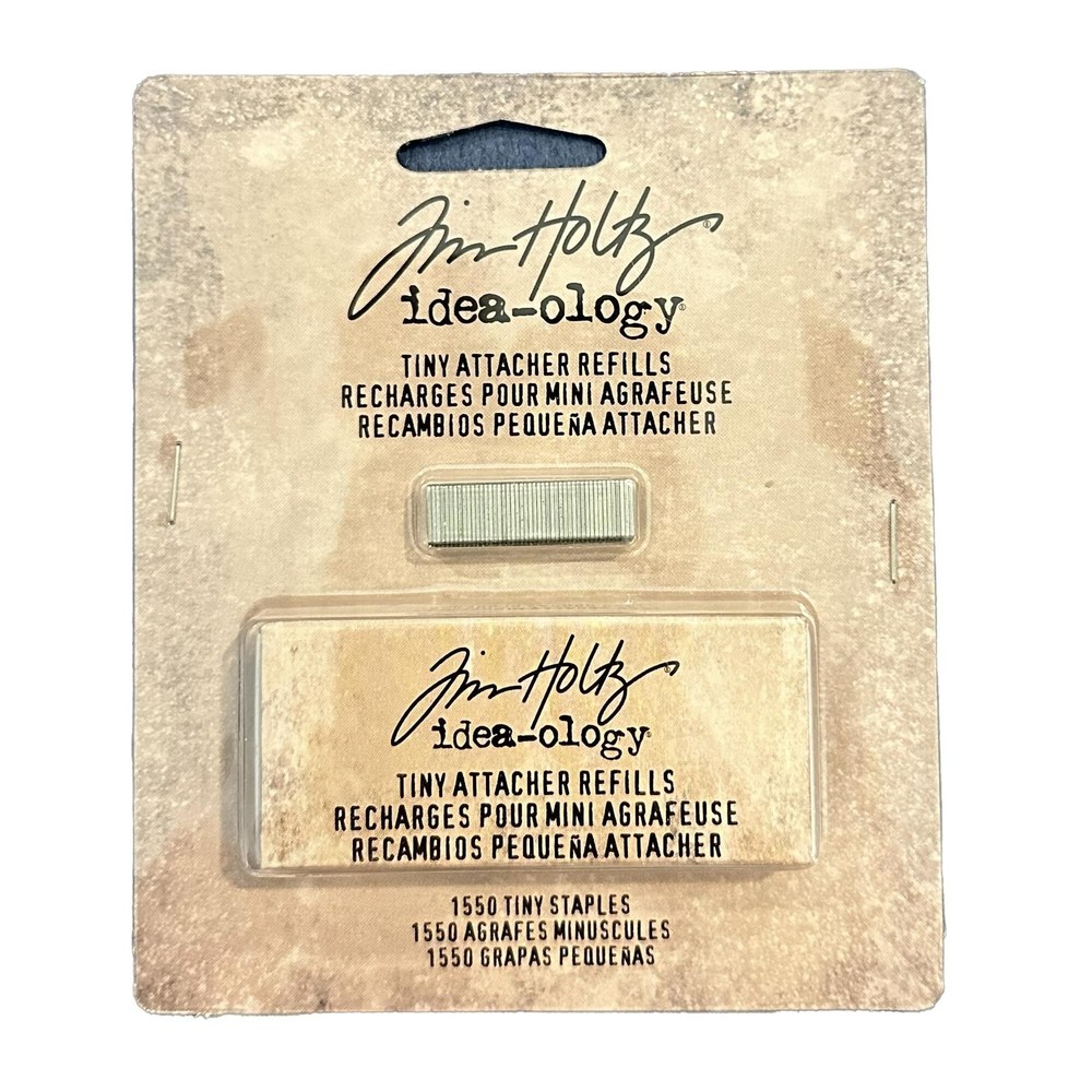 Idea-Ology Tiny Attacher Refill Staples .25″ 1,550/Pkg- 0.25 inches, silver
