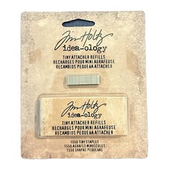 Idea-Ology Tiny Attacher Refill Staples .25″ 1,550/Pkg- 0.25 inches, silver