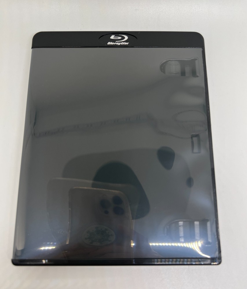 10 11mm Single Blu-Ray DVD Case w/Blu-Ray Silver Embossed Logo, Black,YH8-11MM
