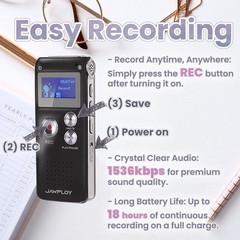 64GB Digital Voice Recorder for Lectures Meetings Voice Activated Recording D…