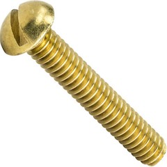 4-40 Brass Round Head Machine Screws Bolts Slotted Drive All Lengths Available
