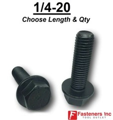 1/4-20 Grade 8 Flange Frame Bolt Black Phosphate & Oil (All Sizes & Qty’s) 1/4″