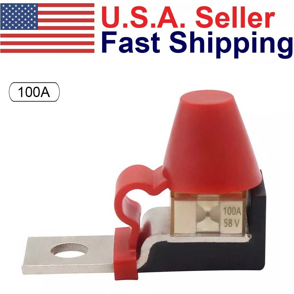 1 set 100A DC58V Terminal Fuse Block Kit Fuse Max Voltage for Car Marine Boat RV
