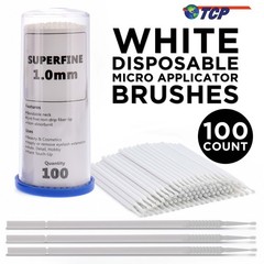 Paint Touch Up Micro Brushes, 100 Superfine 1.0 mm Tip Brush Applicators, Auto