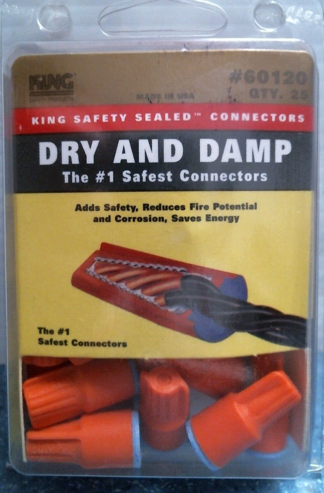King Dry And Damp Safety Sealed Connectors 25 pk. (60120) FS